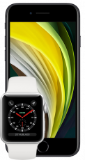 Apple iPhone SE 64GB Black + Apple Watch Series 3 38mm Silver
