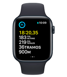 Watch SE con GPS - Caja de aluminio Medianoche de 44 mm - Correa deportiva Medianoche