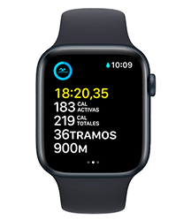 Watch SE con GPS + Cellular 44 mm + Correa deportiva Medianoche (Seminuevo)