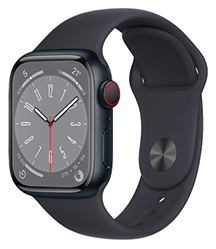 Apple Watch Series 8 Medianoche GPS + Cellular 41 mm con Correa Deportiva