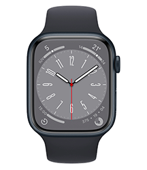 Watch Series 8 con GPS + Cellular - Caja de aluminio en color Medianoche de 45 mm - Correa deportiva de color Medianoche