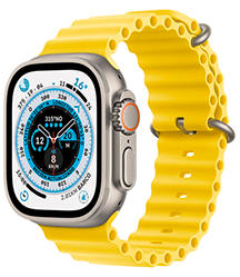 Apple Watch Ultra - Caja de titanio de 49 mm - Correa Ocean Amarilla