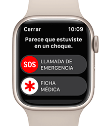 Watch Series 8 con GPS - Caja de aluminio en color Blanco estelar de 41 mm - Correa deportiva de color Blanco estelar