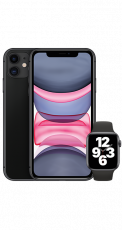 Apple iPhone 11 64GB Black+ Apple Watch SE GPS+Cellular 44mm Space Gray