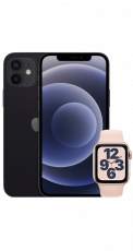 Apple iPhone 12 64GB Black+ Apple Watch SE GPS+Cellular 40mm Gold