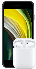 Apple iPhone SE Black 64GB + Airpods 2