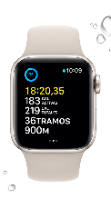 Apple Watch SE con GPS + Cellular - Caja de aluminio Blanco estelar de 40 mm - Correa deportiva Blanco estelar