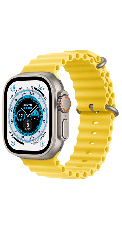 Apple Watch Ultra - Caja de titanio de 49 mm - Correa Ocean Amarilla