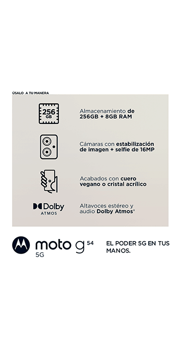 Motorola Moto G54 5G 256GB Negro - Movistar